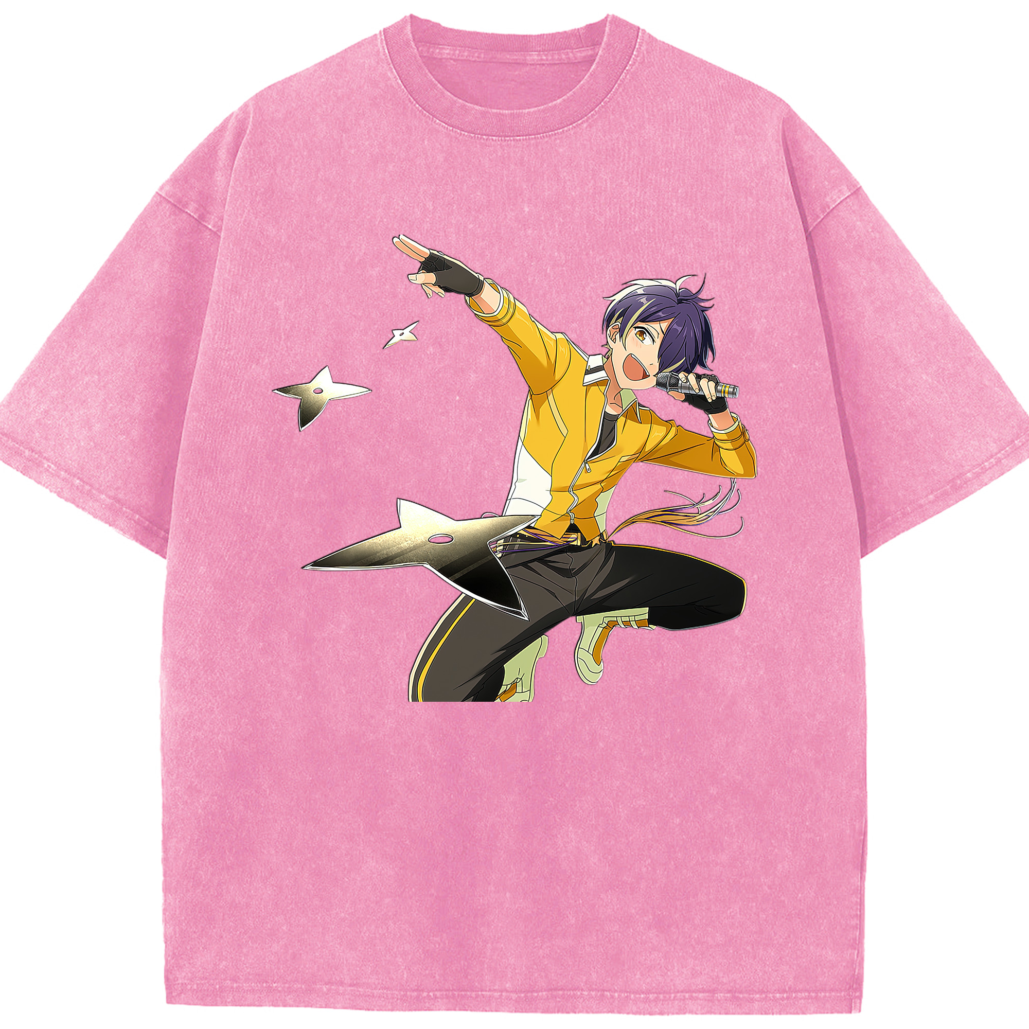 （画像用） あんさんぶるスターズ! Ensemble Stars 綿100% ヴィンテージ風 半袖Tシャツ（フロントプリント）